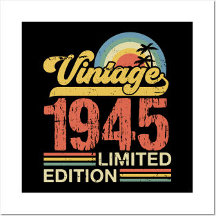 Retro vintage 1945 limited edition Posters and Art